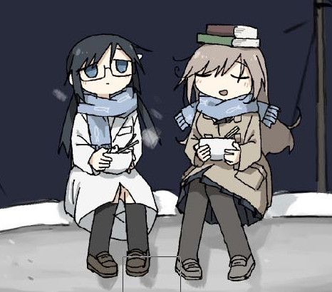 Tsukishima and Yomikawa from Shimeji Simulation