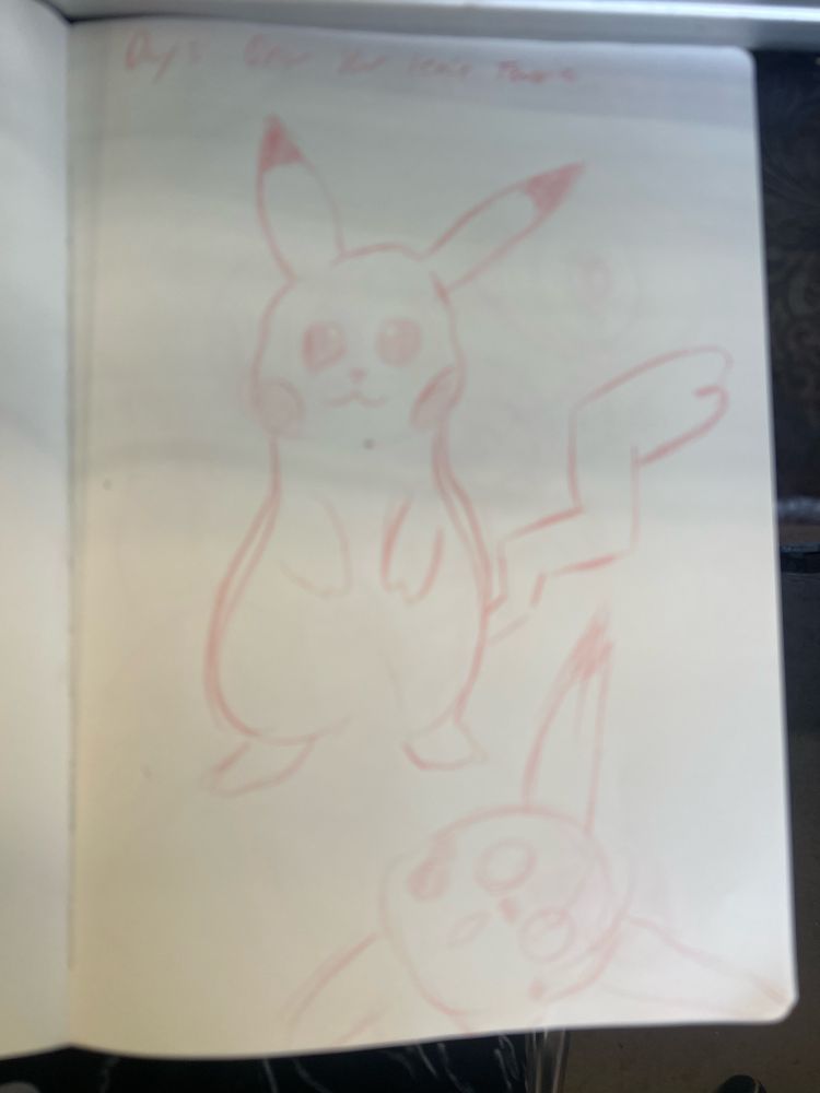 Pikachu, with the caption “Draw your least Favorite Pokemon” 
