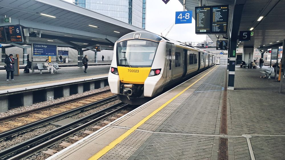 A Class 700 Thameslink train at London Bridge Station.