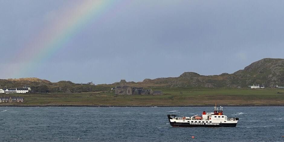 Ferry boat off an Island in Scotland