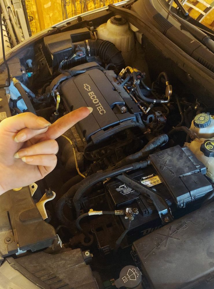 Image shows me flipping off the engine of my car