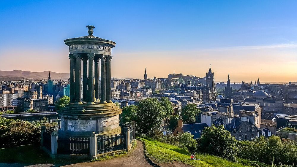 Photograph of Edinburgh's skyline taken from Calton Hill
