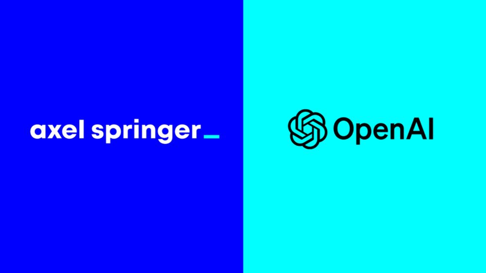 Axel Springer and OpenAI partner to deepen beneficial use of AI in journalism