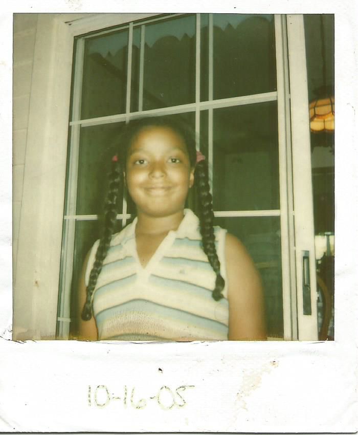 Very cute photograph of Erica as a child. Dated 10-16-05