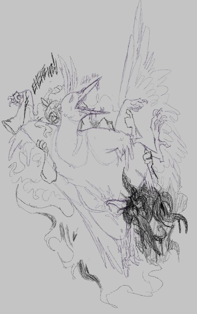 nightmare playing with paranoid like a toy. using her tentacles to fuck him senseless. holding him above the ground. shoving her fingers down his throat. she's trying everything she can think of to overstimulate and ruin him.