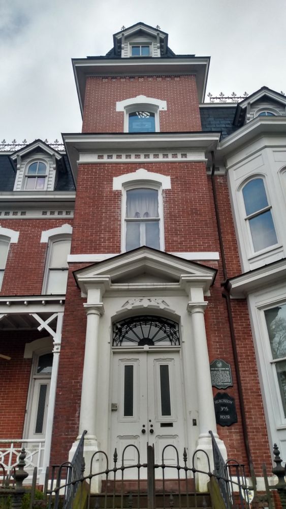 Closeup of the front of the Murchison House.
