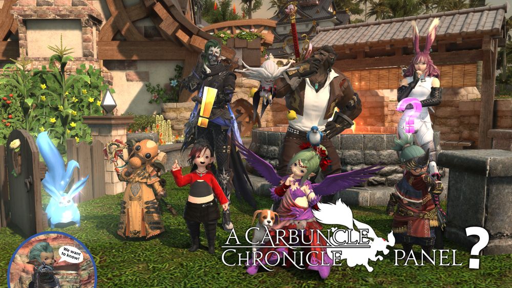 A screenshot of FFXIV, which a bunch of players questioning things. But someone has an idea! We here at The Carbuncle Chronicle are wondering what kind of panels you'd like to see a GATEway FATE this year! 