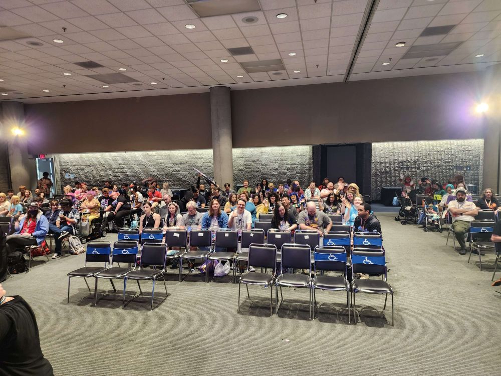 The crowd when we started the FFXIV Trivia Panel at MomoCon 2025. They were all outstanding. 