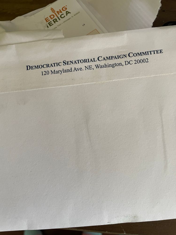 Fundraising email sent to me by the democratic take back the senate campaign 