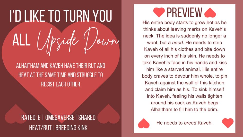 Rated: E | Omegaverse | Shared Heat/Rut | Breeding Kink