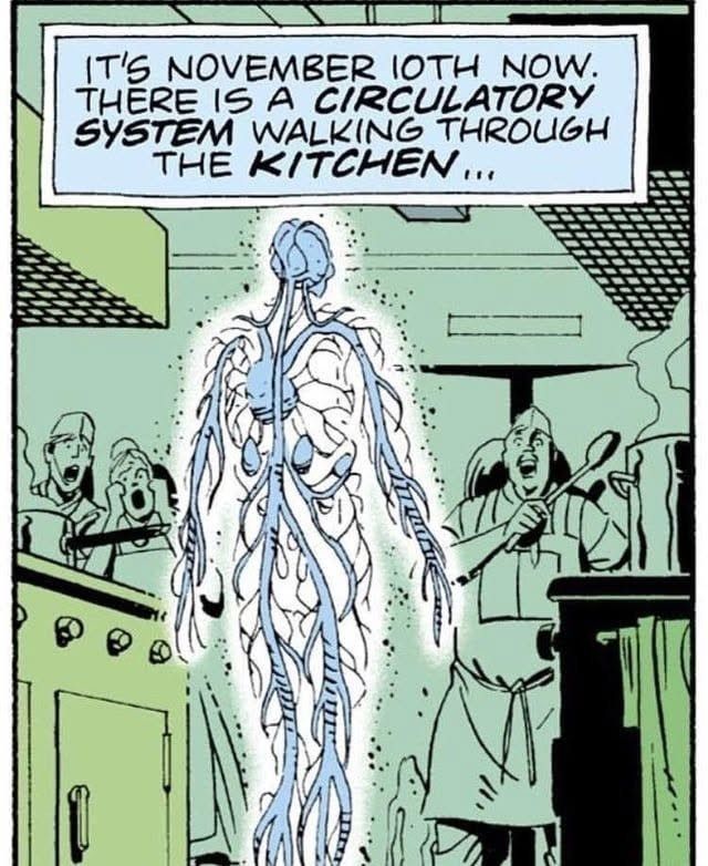 One of those images of pre-resurrection Dr Manhattan in Watchman
