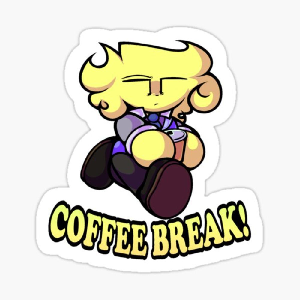 "COFFEE BREAK!" Sticker for Sale by TTPskrta