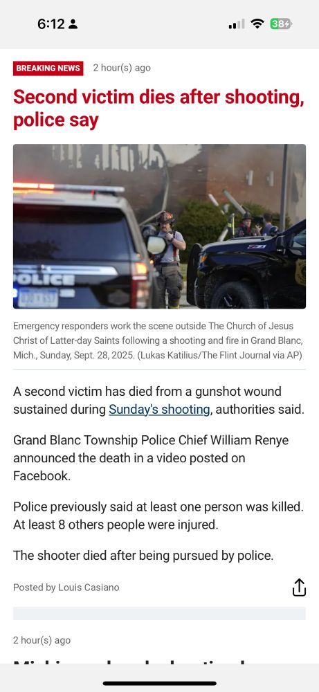 Fox News coverage of Grand Blanc shooting. No photo of the Thomas Jacob Sanford or his flag-adorned pickup truck.