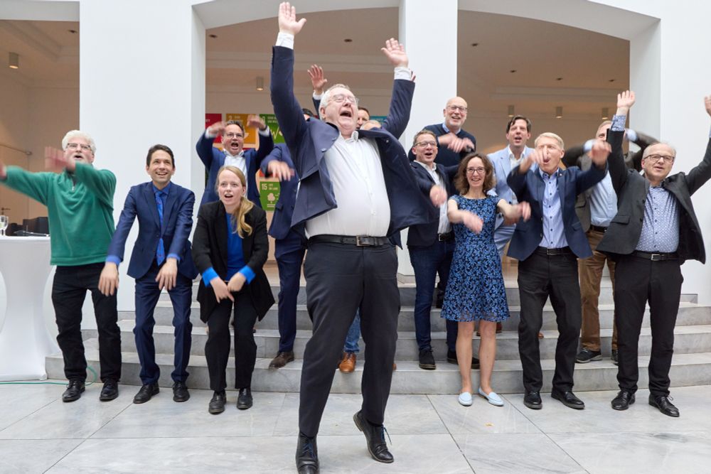 A cheering crowd.
