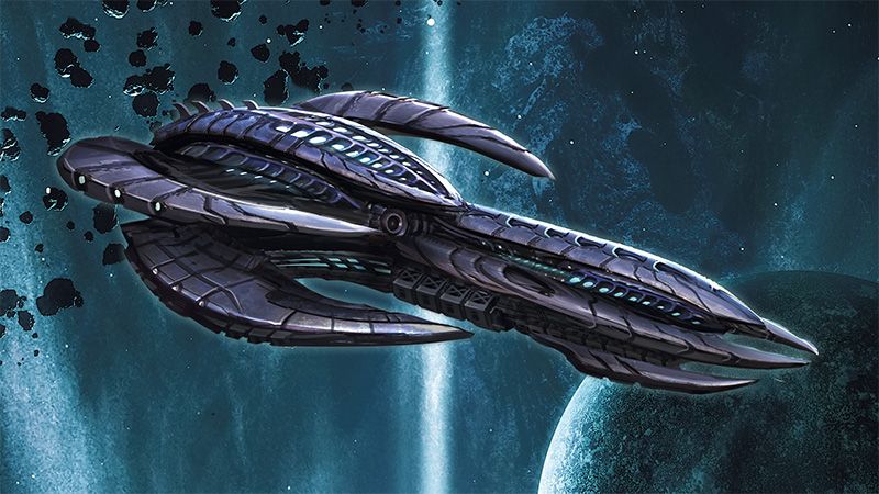 Twilight class starship in deep space.