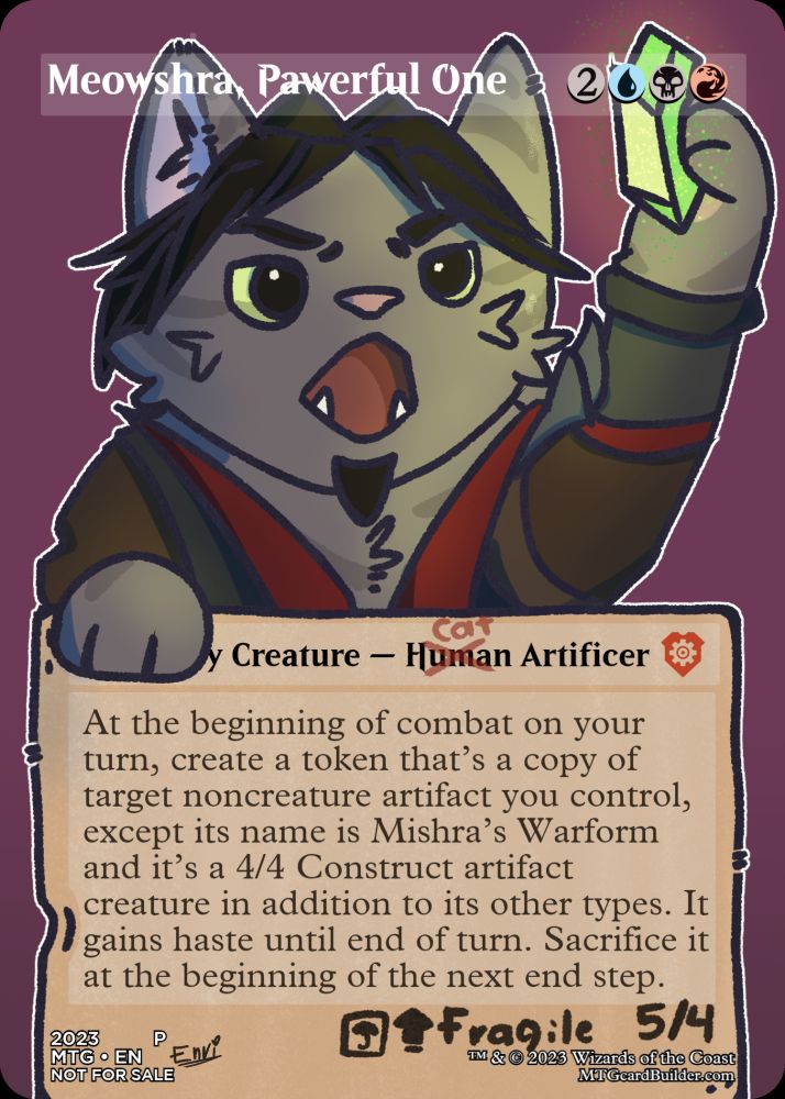 Mtg alter of the card Mishra Powerful One

