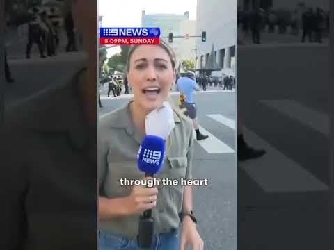 Reporter Shot At L.A Protests #shorts #protests #losangeles