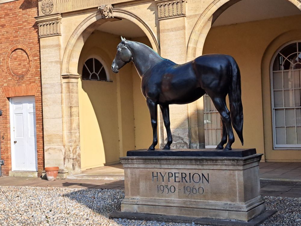 Statue of Hyperion, the horse-dictator of Newmarket from 1930-1960