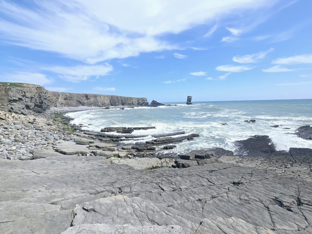 PenY-Holt bay with distant sea stack
