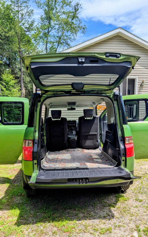 Empty interior of a Honda element 