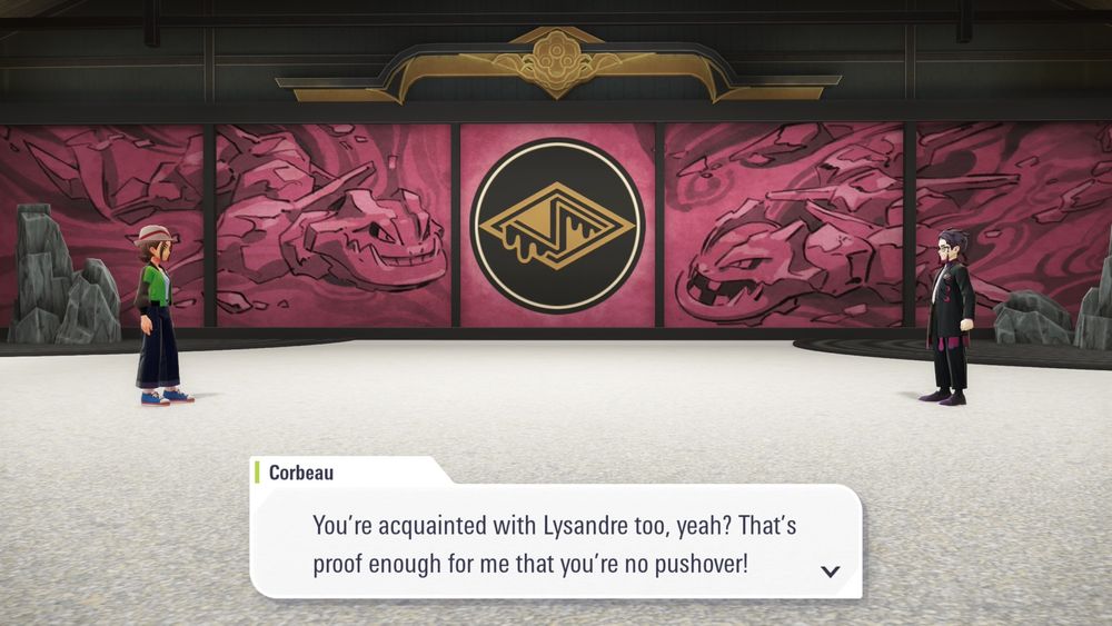 He remarked, “You're acquainted with Lysandre too, yeah? That's proof enough for me that you're no pushover!”