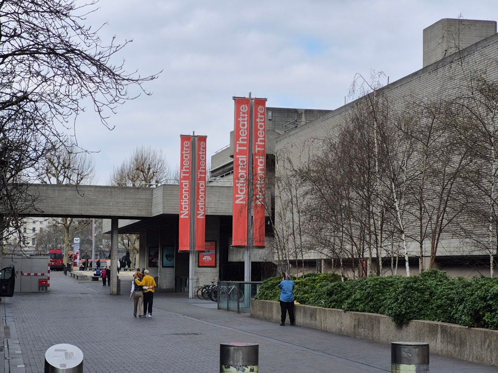 Photo shows the exterior of the National Theatre, on the southbank, London