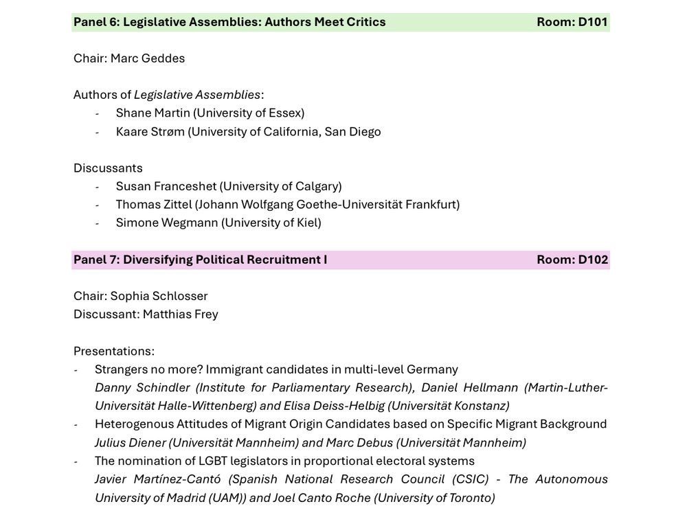 Summary panel information