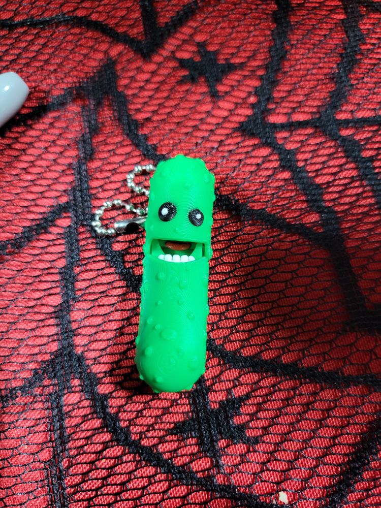 A screaming green 3d printed pickle. This is how I feel internally right now.