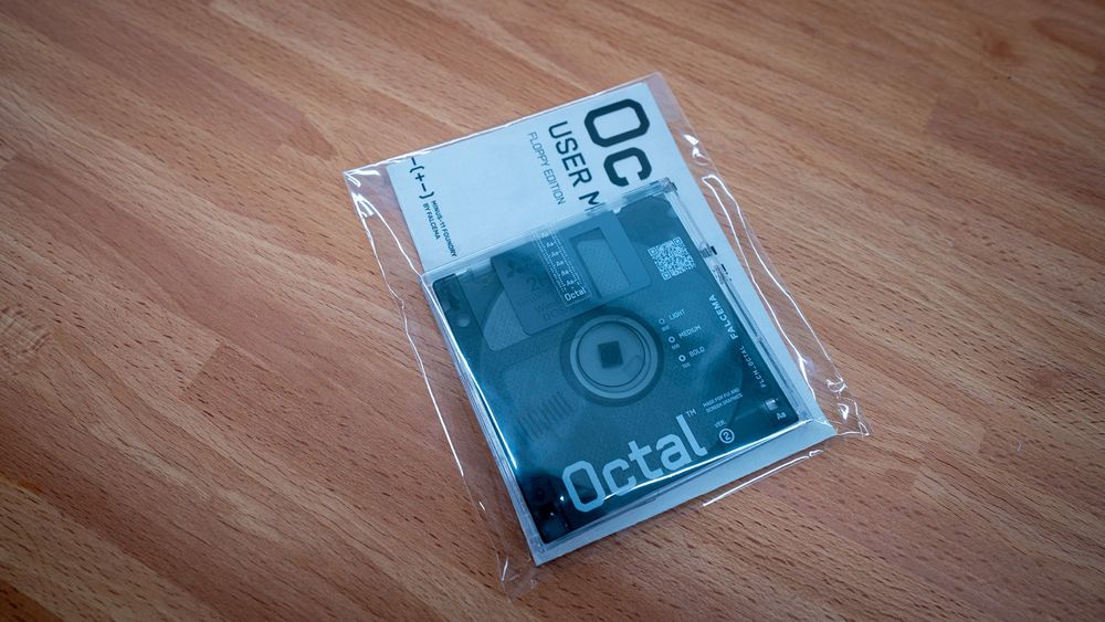 Floppy disk containing the Octal font files.