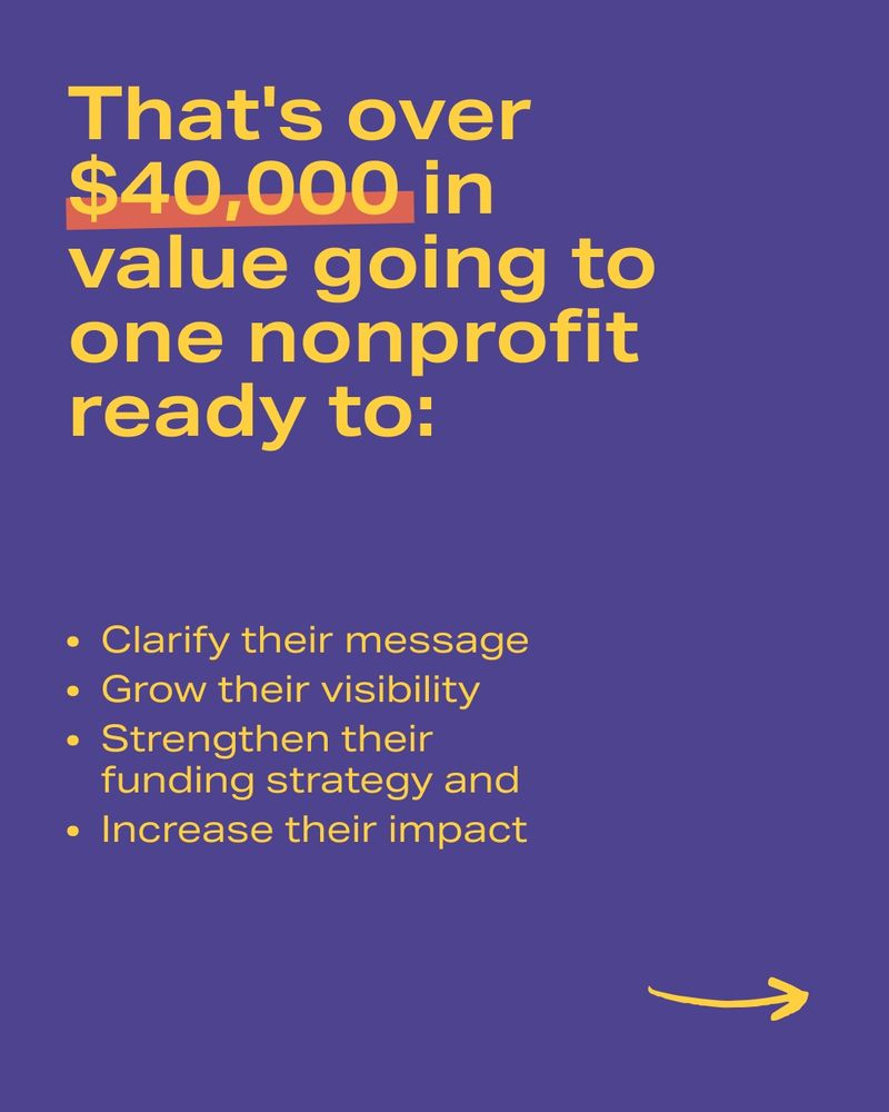 A graphic with text describing the value of the grant