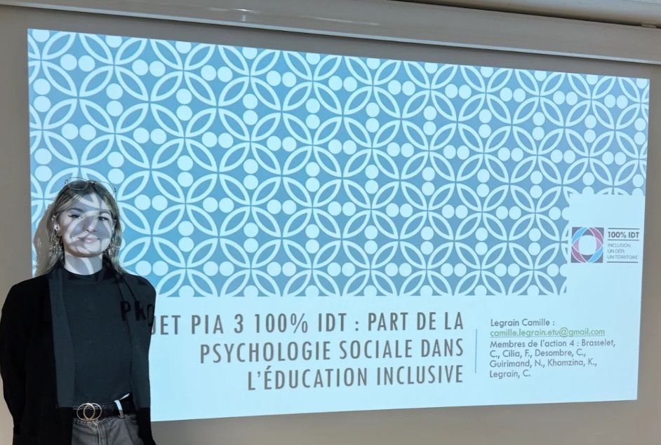 Camille Legrain pendant sa présentation