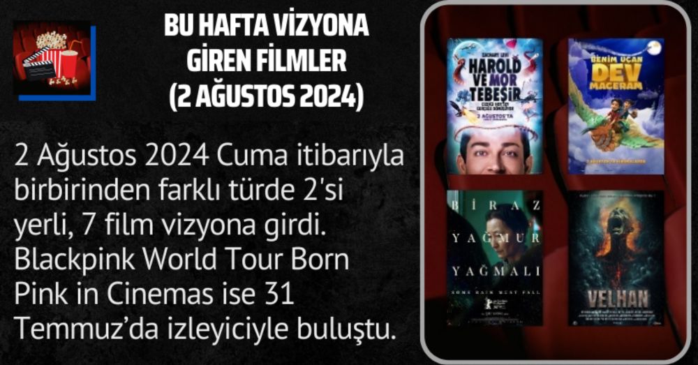 Bu Hafta Vizyona Giren Filmler (2 Ağustos 2024)