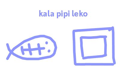 writing in toki pona (https://en.wikipedia.org/wiki/Toki_Pona) that says "crab cube".