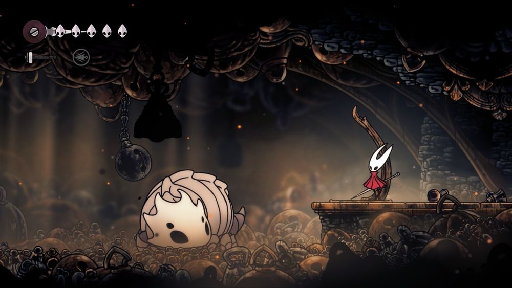 Captura de pantalla en la que sale Hornet junto a la bestia campana