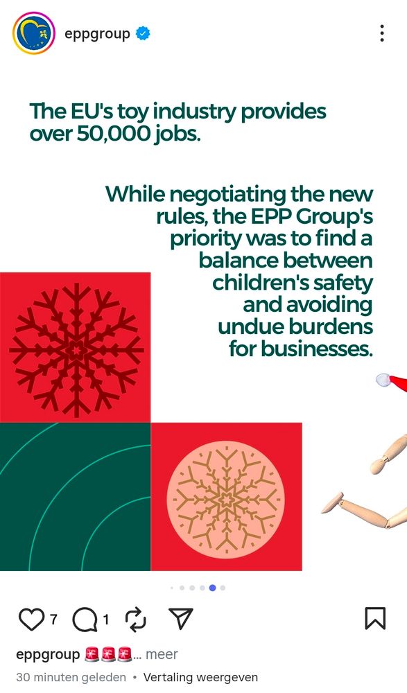 The EU's toy industry provides over 50,000 jobs.

While negotiating the new rules, the EPP Group's priority was to find a balance between children's safety and avoiding undue burdens for businesses. 