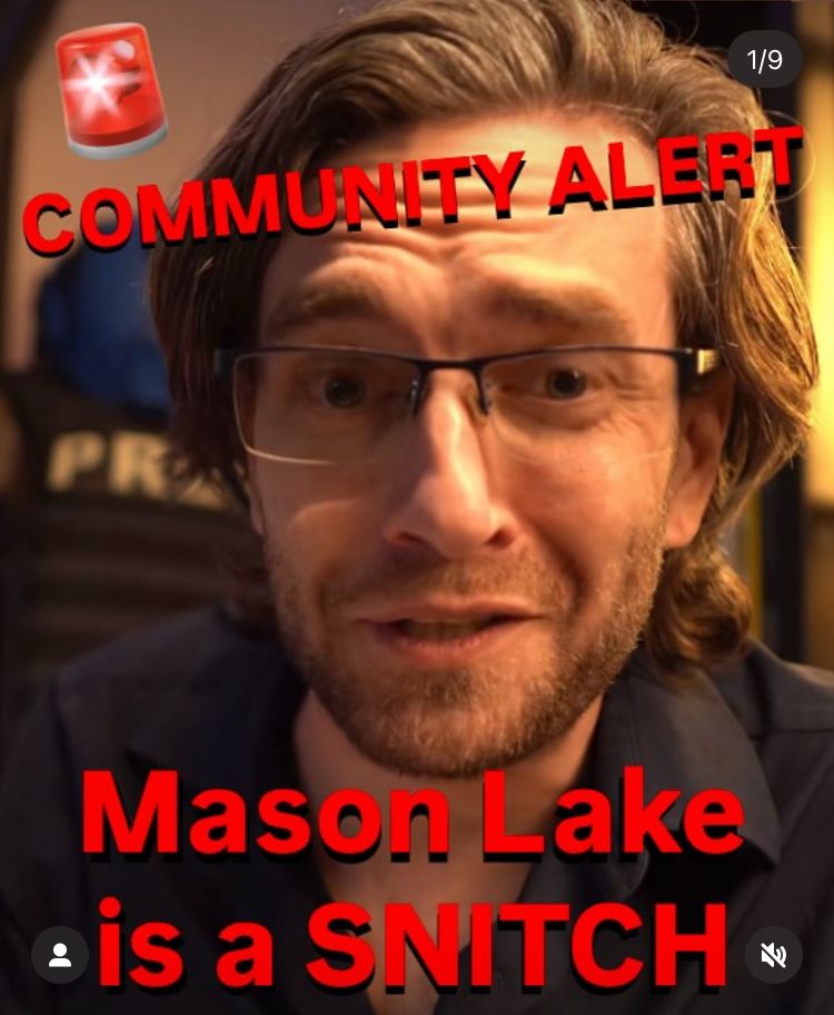photo of mason lake. he's white with a brown short beard and slightly long brown hair. he's wearing glasses with black frames on top of the lenses. text says 