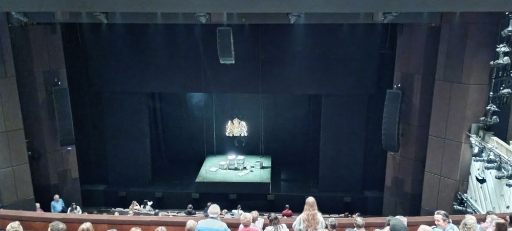 Photo of national theatre at Inter Alia from the very back of the circle, the standing area. 