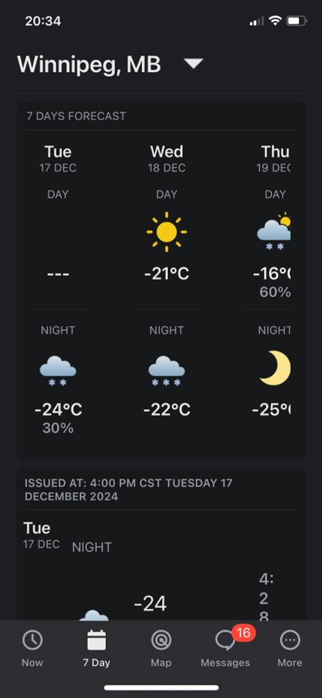Winnipeg forecast
