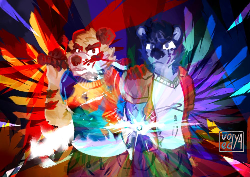 design character oc bear cloud field fullbody art digital digitalart illustration furry furryart wings hand magic affinity dragon freshdesign waves panda powerful anime attack destroy action ultrapower arttrade