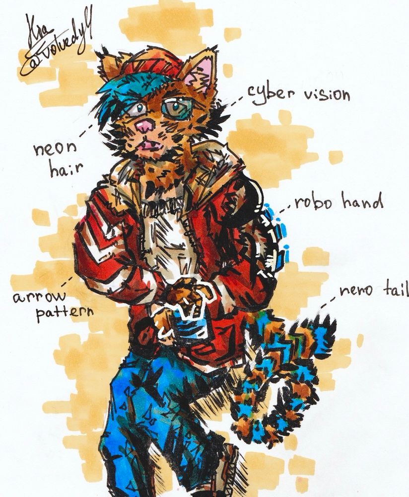 design character oc fullbody art digital digitalart illustration furry furryart yellow fanart gift view future