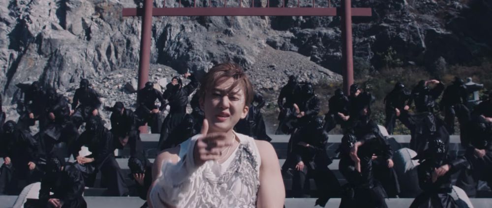 changbin in the stray kids divine music video