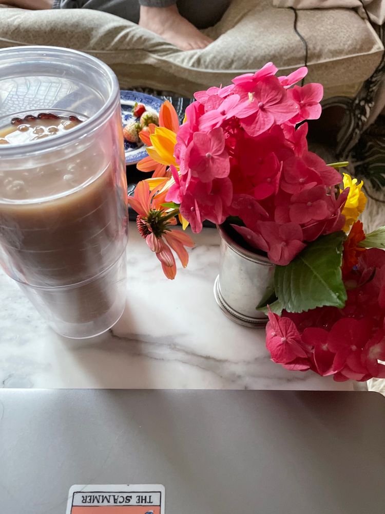 A bouquet of flowers for my baby on a rough morning