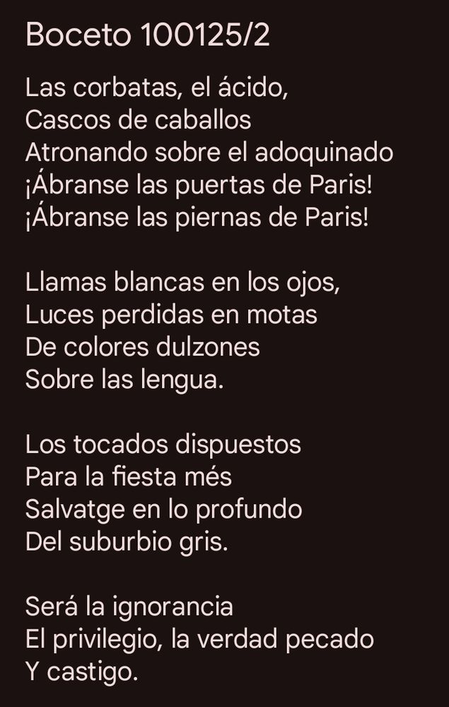 Cría de poema para domingo 