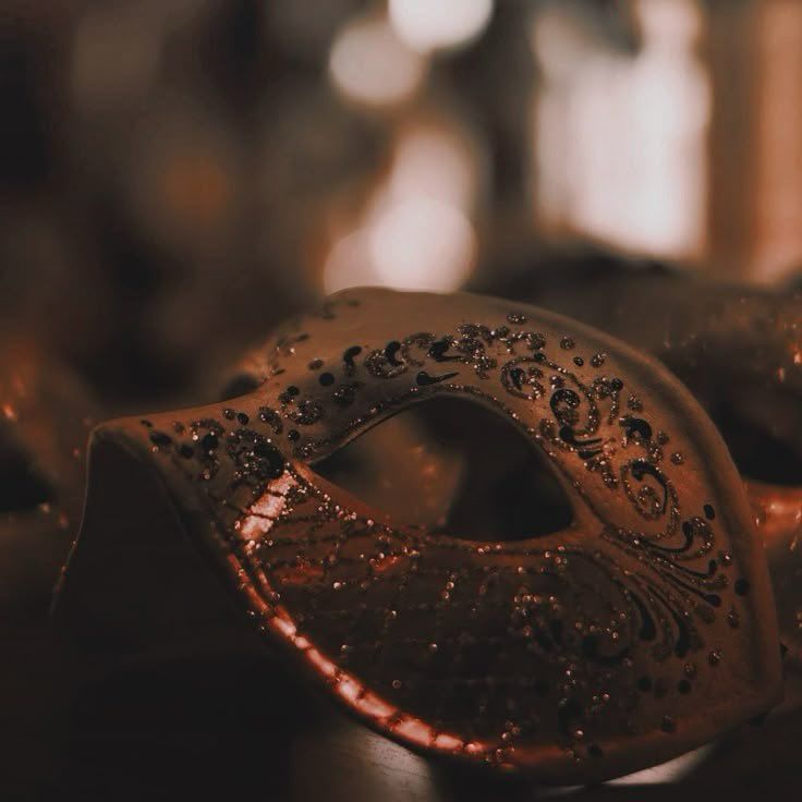 A mask lying on a table 