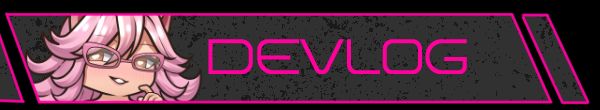 Cute banner with a chibi anime girl face and text reading 'DEVLOG'
