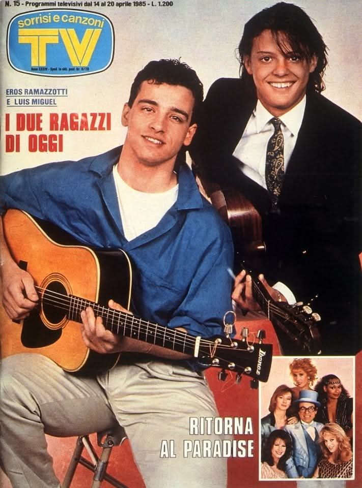 Eros Ramazzotti's album "Cuori agitati", released in 1985.