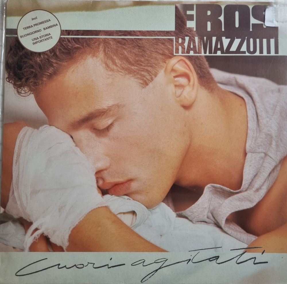Eros Ramazzotti's album "Cuori agitati", released in 1985. 