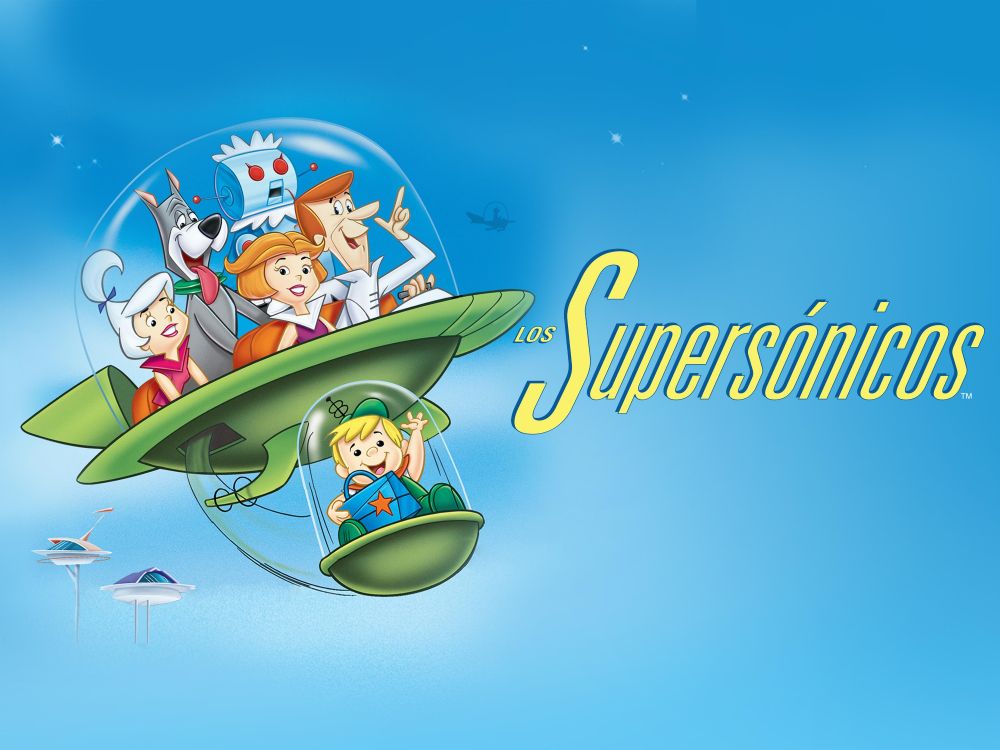 Image showing an advertisement for "The Jetsons" series, also known as "Los supersónicos" in Mexican Spanish.