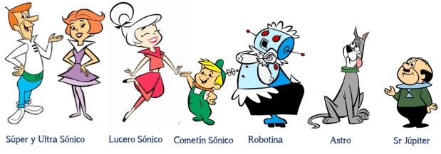 The Jetsons' character names in Mexican Spanish. 
