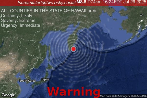 OFF THE EAST COAST OF KAMCHATKA  RUSSIA